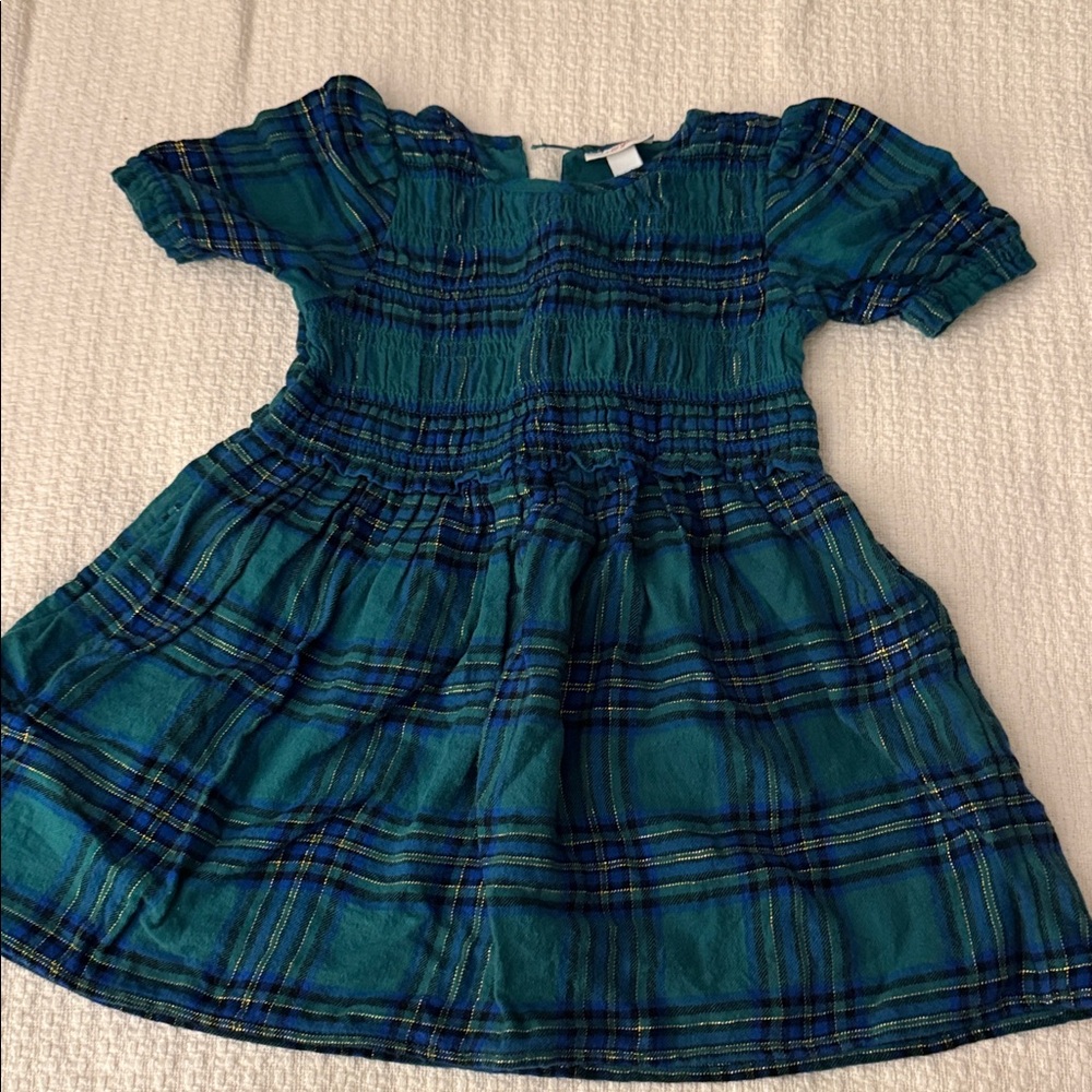Cat & Jack Blue and Green Plaid Dress